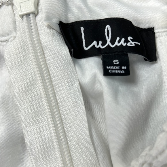 SOLD IN STORE NWT Lulus Crochet Overlayed Fully Lined Dress - Picture 6 of 9